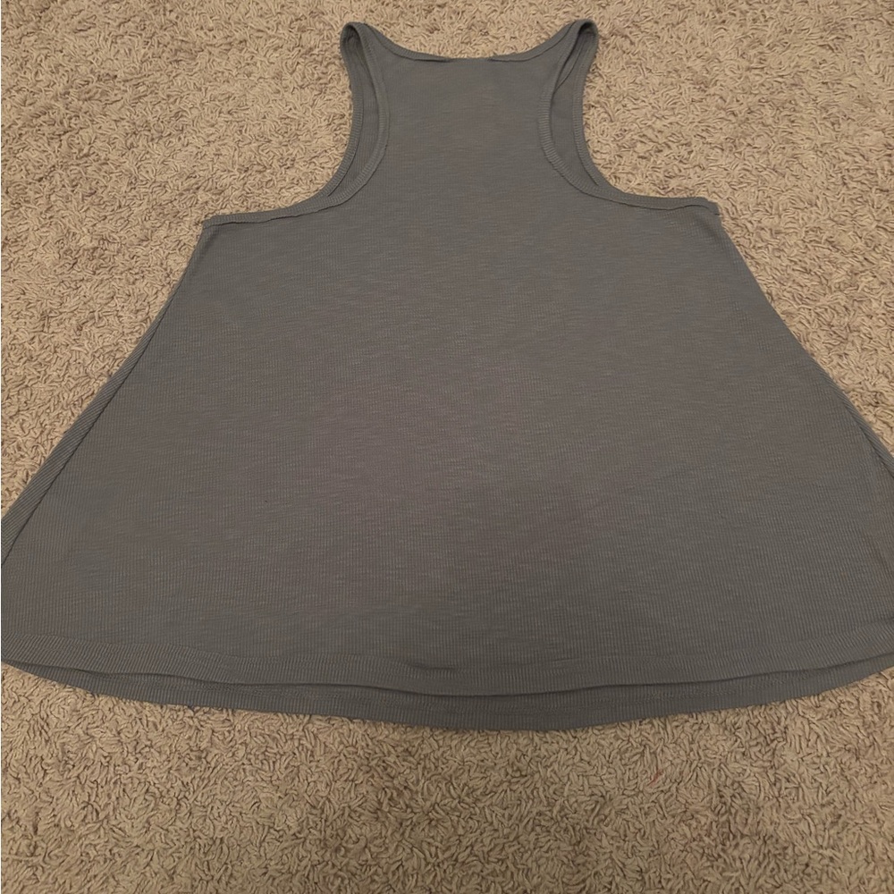 Free People Gray Ribbed Tank Top - Picture 3 of 3